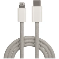 Kabelis MXUC-06 USB-C - Lightning 1,0 m 20W pelēks neilons