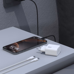 Dudao A27PCEU PD 30W GaN USB-C Wall Lādētājs with USB-C Kabelis - Melns