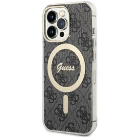 Guess GUHMP13LH4STK iPhone 13 Pro / 13 6.1" melns/melns cietais apvalks 4G MagSafe
