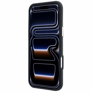 Guess Grained Round Strass Logo MagSafe vāciņš iPhone 18 Pro / 17 Pro – bēšs