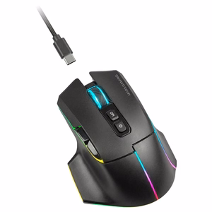 Mars Gaming MMWVECTOR optiskā pele labajai rokai, RF bezvadu savienojums, Bluetooth un USB Type-A, 12000 DPI