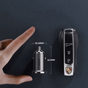 Joyroom ātrais automobiļu lādētājs USB Type-C / USB 45 W 5 A Power Delivery Quick Charge 3.0 AFC SCP pelēks (C-A35)