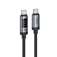Kabelis (m) - ar digitālo indikatoru USB A uz USB C Hoco PD 6A 100W 1,2 m U148 melns (m)