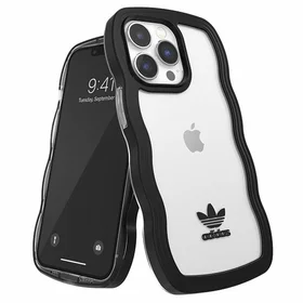 Adidas OR Viedtālruņa apvalks Wavy iPhone 13 Pro /13 6.1" melna-caurspīdīga/melna-caurspīdīga 51900
