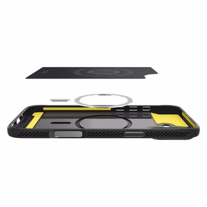 Spigen Rugged Armor Magnētiskais apvalks iPhone 16 - melns