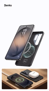 Benks Magnetic Armor Pro Kevlar maciņš metāla rāmis 600D G050 priekš Samsung Galaxy S26 Ultra melns