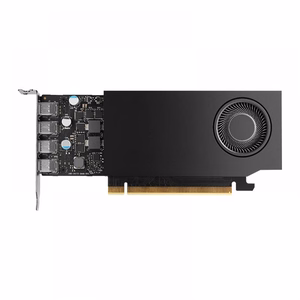 PNY NVIDIA A1000 – profesionāla videokarte, 8 GB GDDR6, 128-bit, PCIe 4.0 ×8, single-slot, 4× Mini DisplayPort 1.4a, 50 W, low-profile bracket, maza kaste