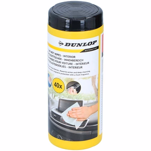 Dunlop mitrās salvetes automašīnas paneļa kopšanai, 40 gab.