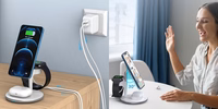 MagSafe Bezvadu Magnetic Charging Statīvs CHOETECH, 15W, 3-in-1