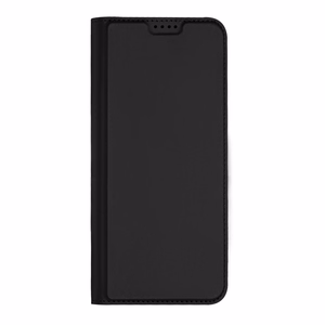 Dux Ducis Skin Pro Viedtālruņa apvalks Samsung Galaxy A14 4G / 5G ar atveramu kartiņu maku un statīvu Melns