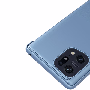 Clear View Case viedtālruņa apvalks Oppo Find X5 Pro apvalks ar atloku melns