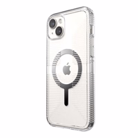 Speck Gemshell Grip + MagSafe - maciņš iPhone 15 Plus / iPhone 14 Plus (Clear / Chrome Finish)