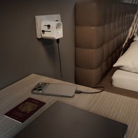 SBS universāls ceļojumu adapteris - EU 2xUSB-A - balts