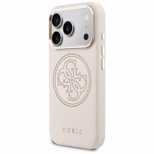 Guess Perforated 4G MagSafe чехол для iPhone 17 Pro Max розовый