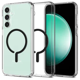 Spigen Ultra Hybrid OneTap Ring magnētiskais viedtālruņa apvalks ar MagSafe Samsung Galaxy S23 FE - caurspīdīgs melns