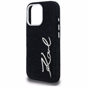 Karl Lagerfeld FW Jeans Signature Logo Maciņš iPhone 16 Pro Max - melns