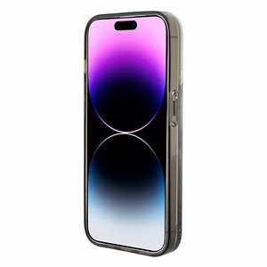 Karl Lagerfeld Liquid Glitter Choupette viedtālruņa apvalks iPhone 15 - caurspīdīgs