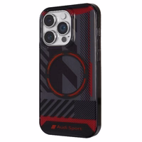 Audi IML Sporta Magnētiskais viedtālruņa apvalks iPhone 14 Pro 6.1" melns/melns cietais apvalks AU-IMLMIP14P-RSQ/D2-BK