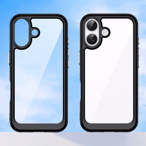 Outer Space viedtālruņa apvalks iPhone 17 - melns caurspīdīgs