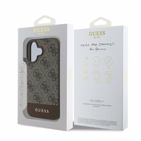 Guess 4G apakšējā svītra viedtālruņa apvalks iPhone 16 Plus 6.7" - brūna