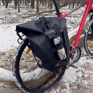Ūdensnecaurlaidīga velosipēda bagāžnieka soma Wozinsky WBB24BK, 25 l, melna