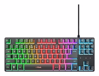 Trust GXT 833 Thado TKL keyboard Gaming USB QWERTY US English melns