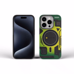 Viedtālruņa apvalks FORCELL F-PROTECT ar divslāņu 4D tehnoloģiju, militārā kritiena testa saderīgs ar MagSafe paredzēts IPHONE 16 PRO MAX zaļš