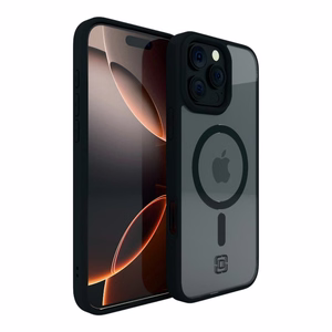 Incipio Velocity vāciņš ar MagSafe iPhone 16 Pro Max tālrunim, caurspīdīgs ar melnu apmali