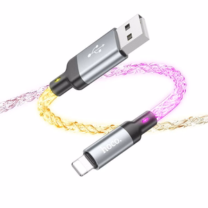 Kabelis USB A uz Lightning Hoco 2,4A 1 m U112 pelēks