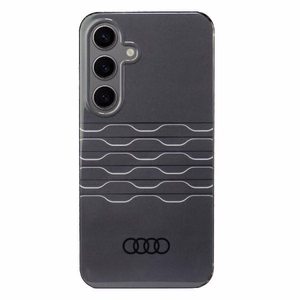 Audi IML ģeometriskā raksta cietais viedtālruņa apvalks S24 S921 melns/melns AU-IMLS24-A6/D3-BK