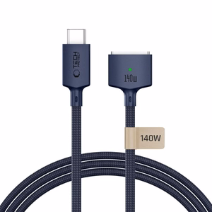 Tech-Protect MMC01 Ultraboost USB-C / USB-C MagSafe 3 140W 200cm kabelis MacBook - tumši zils