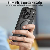 Tech-Protect MagMat Magnētiskais viedtālruņa apvalks iPhone 17 Pro - Caurspīdīgs melns