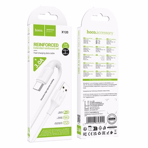 Кабель USB A to USB C Hoco 3A 1 m X120 белый