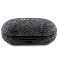 Guess Bluetooth austiņas GUTWSP4EGK TWS ENC 4G PU METAL LOGO melnas