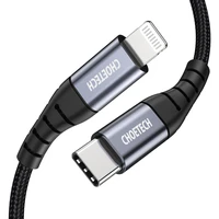 Choetech IP0041 USB-C / Lightning MFi 480Mb/s 3A 2 m kabelis - melns
