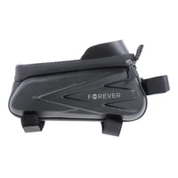 Ūdensnecaurlaidīga velosipēda rāmja soma ar korpusa sāniem un telefona turētāju Forever Outdoor melna