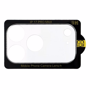 5D pilnas līmēšanas kameras grūdētais stikls paredzēts iPhone 17 Pro Max - caurspīdīgs