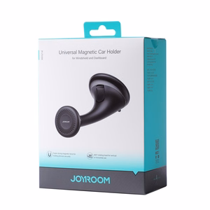 Joyroom JR-ZS356 universālais magnētiskais automašīnas turētājs tālrunim uz paneļa / loga - melns