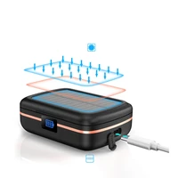 Choetech TWS bezvadu austiņas ūdensizturīgas ar saules paneli un iebūvētu 2500mAh ārējo akumulatoru melnas (BH-T05)