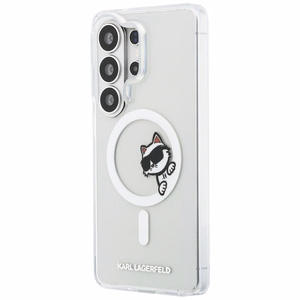 Karl Lagerfeld maciņš Magnetic IML Peekaboo Choupette priekš Samsung Galaxy S26 Ultra caurspīdīgs