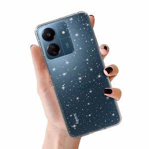 Krištola spīdīgais viedtālruņa apvalks Xiaomi Redmi 14C Sudrabains