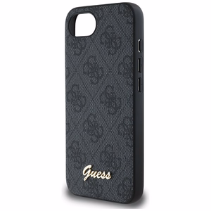 Guess 4G Script Logo MagSafe viedtālruņa apvalks iPhone 16e - melns