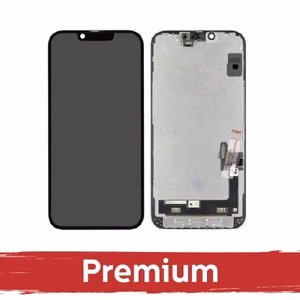 LCD ekrāns iPhone 15 melns (SOFT OLED / Premium) Removable IC