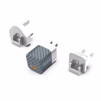 Energizer Ultimate - Multiplug EU / UK / US mains lādētājs GaN 38W PD + QC3.0 (sudrabs)