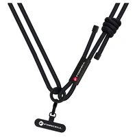 FORCELL F-DESIGN S10X165 šķērsvirziena telefona siksniņa ar regulējamu garumu (maks. 82,5cm cilpā) melna