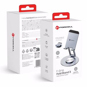 Forcell F-GRIP Fold Stand 3 360 galda turētājs - pelēks