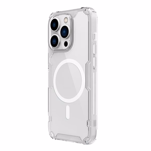 Nillkin Nature Pro magnētiskais bruņotais viedtālruņa apvalks ar MagSafe iPhone 15 Pro - balts