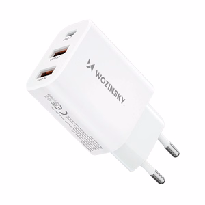 Wozinsky CWCUCW 30W USB-C 2x USB-A сетевое зарядное устройство - белый