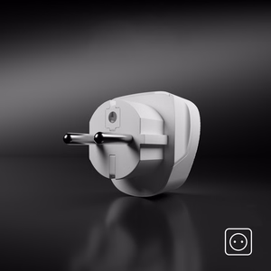 Adapteris no Shucko/DE sienas kontaktdakšas uz universālo kontaktdakšu