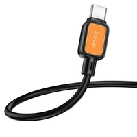Kabelis USB A uz USB C Hoco 3A 1 m X108 melns